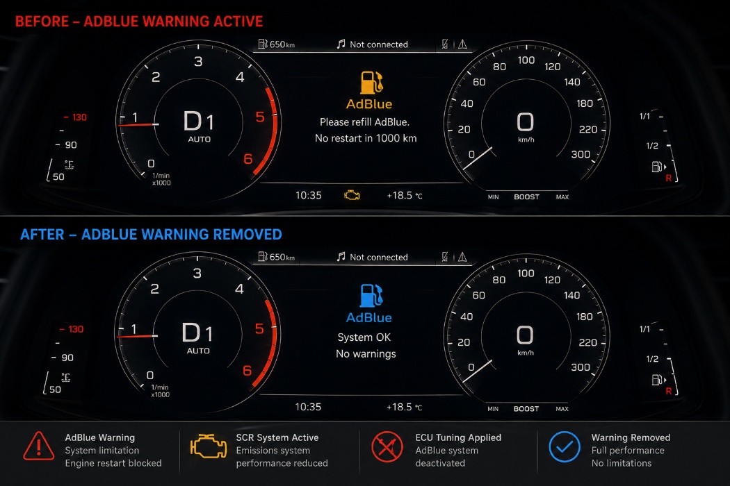 Gestione sistema AdBlue ottimizzazione ECU SCR
