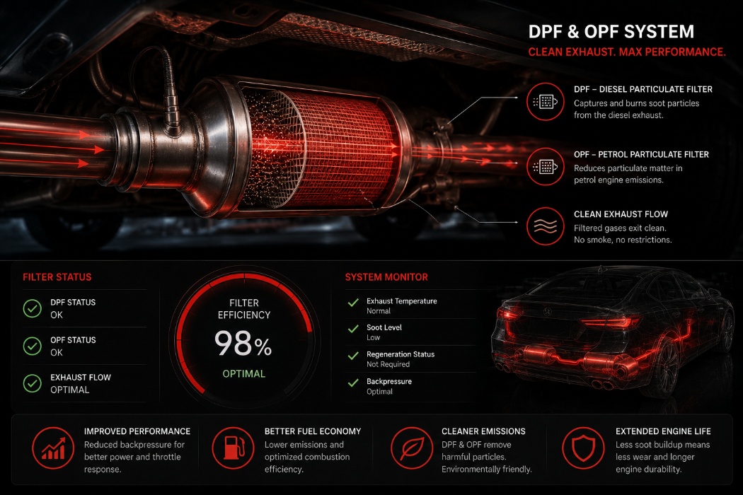 Gestione filtro antiparticolato DPF - OPF ottimizzazione ECU